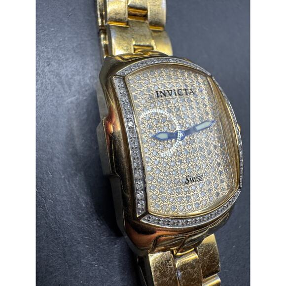 Invicta Lupah Swiss Diamond Stainless Steel Gold Tone Ladies Watch 2823 28.7mm - Picture 5 of 13